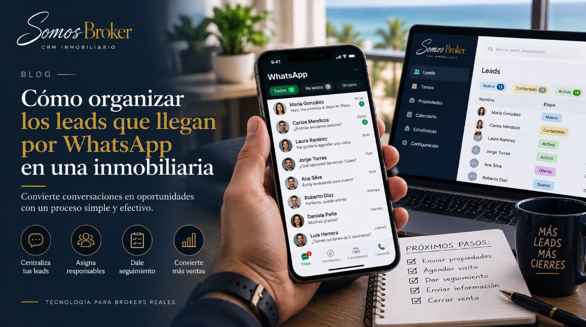 Cómo organizar los leads que llegan por WhatsApp en una inmobiliaria