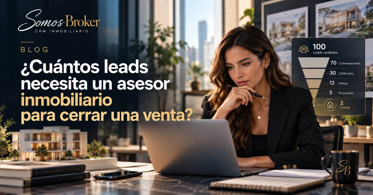 ¿Cuántos leads necesita un asesor inmobiliario para cerrar una venta?